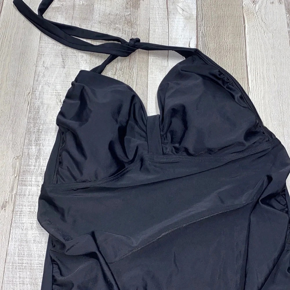 Kimi & Kai maternity black one piece swimsuit size XLarge - Picture 2 of 9